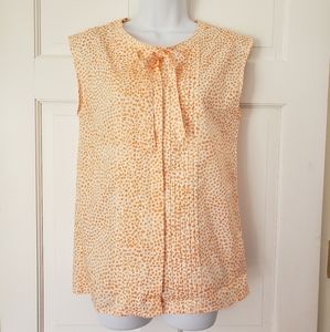 GAP Sleeveless Orange Polka Dot Tank Top Sz XS